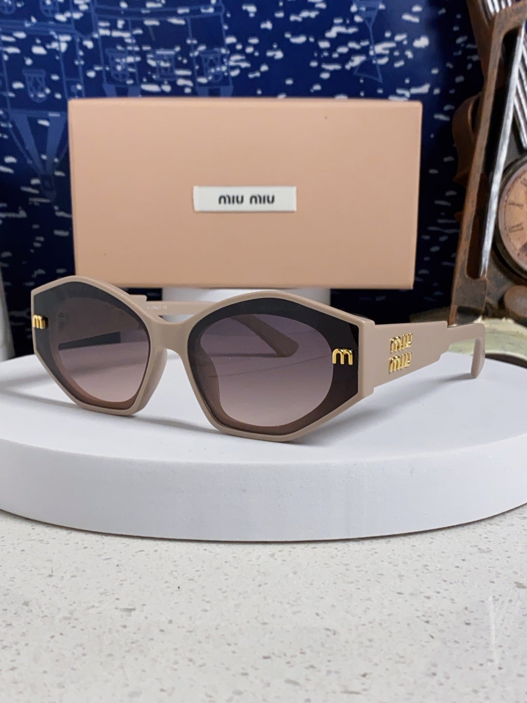 Miu Miu Cat-Eye Silver Lens Sunglasses for Women