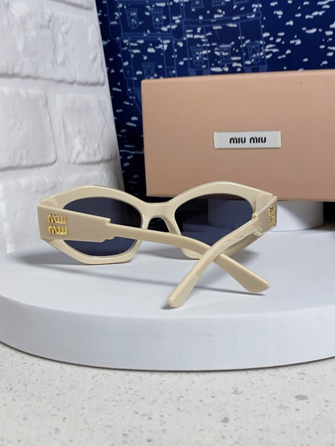 Miu Miu Cat-Eye Blue Lens Sunglasses for Women - 487571 - detail image 3