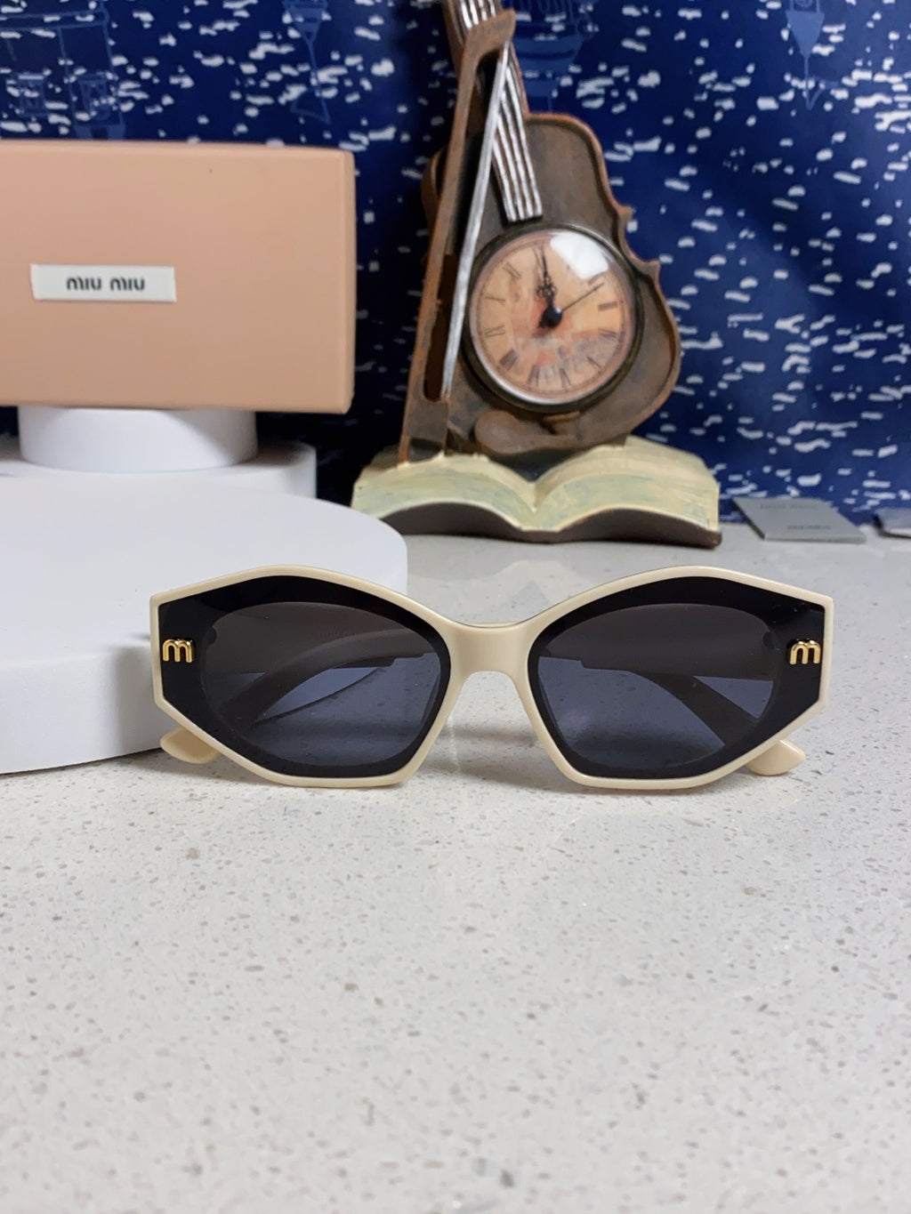 Miu Miu Cat-Eye Blue Lens Sunglasses for Women - 358688 - detail image 9