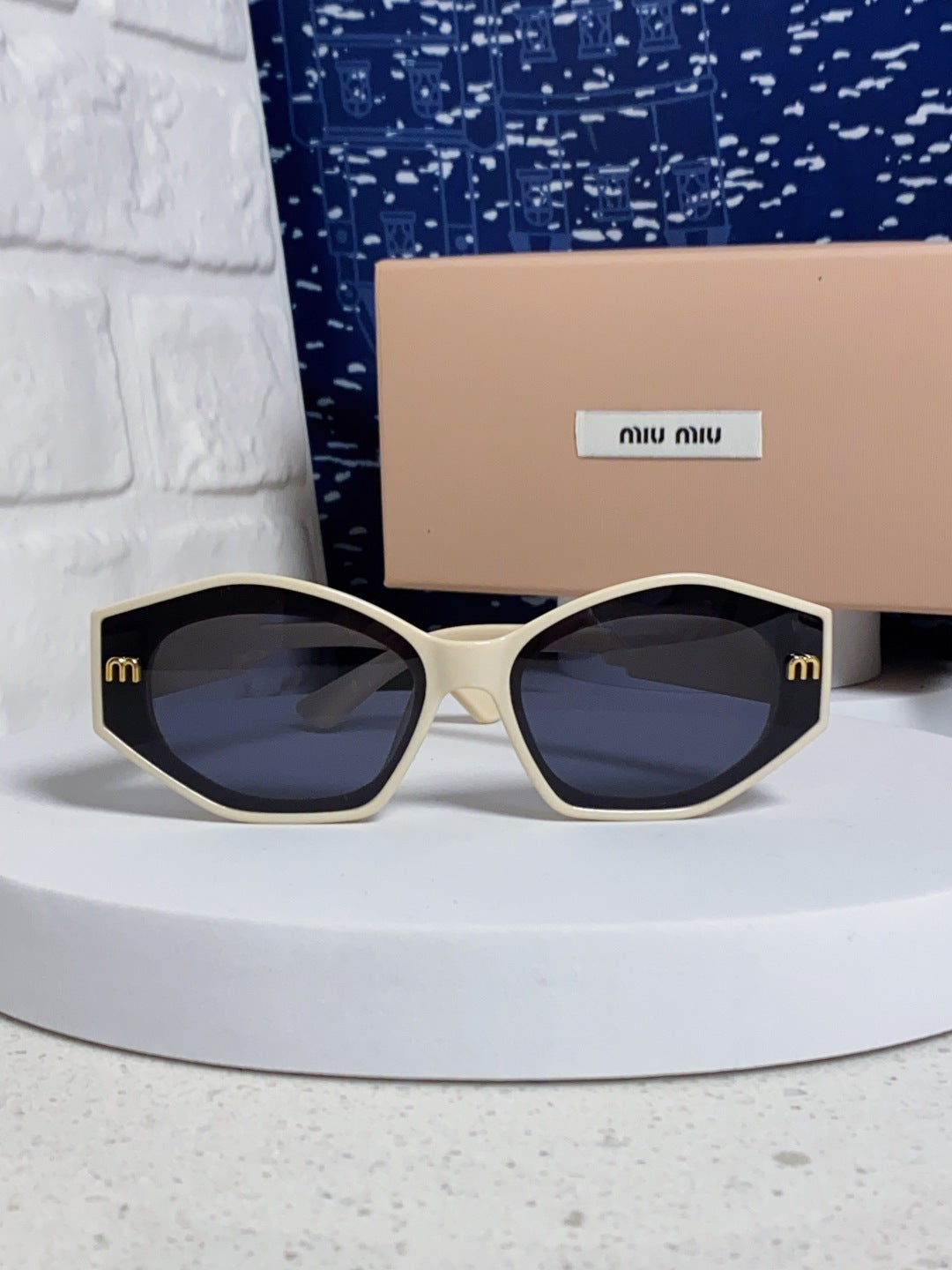 Miu Miu Cat-Eye Blue Lens Sunglasses for Women - 358688 - detail image 2