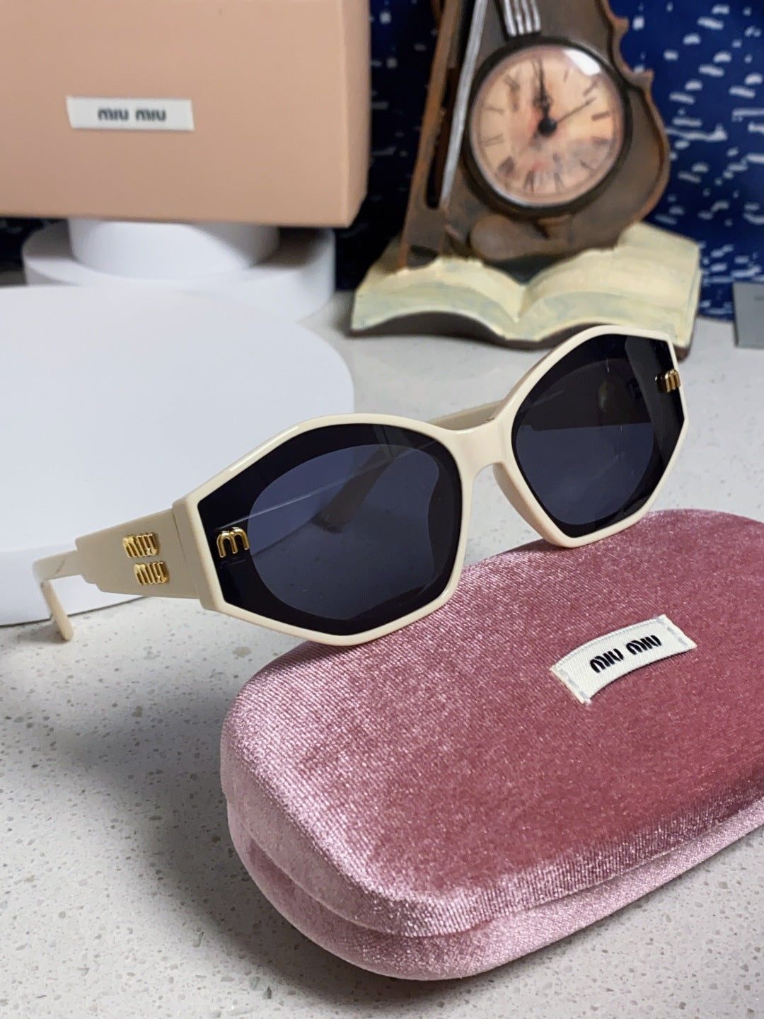 Miu Miu Cat-Eye Blue Lens Sunglasses for Women - 358688 - detail image 10