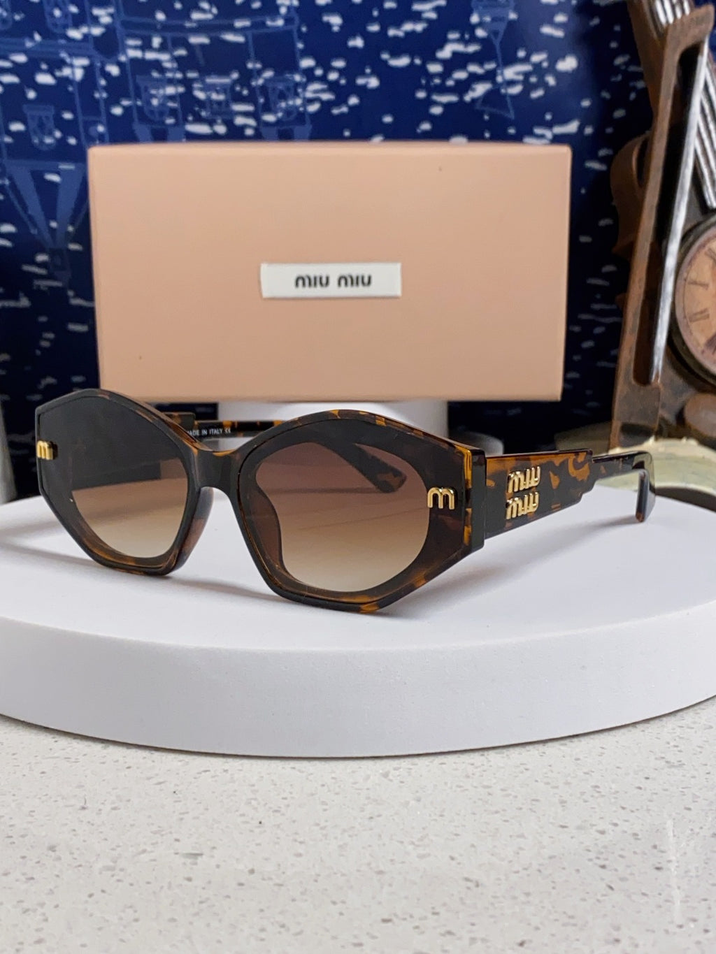 Miu Miu Cat-Eye Brown Lens Sunglasses for Women - 358689