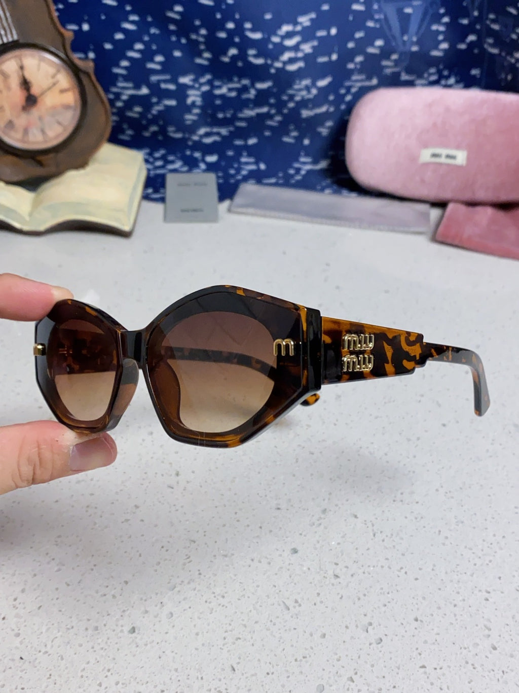 Miu Miu Cat-Eye Brown Lens Sunglasses for Women - 358689 - detail image 6