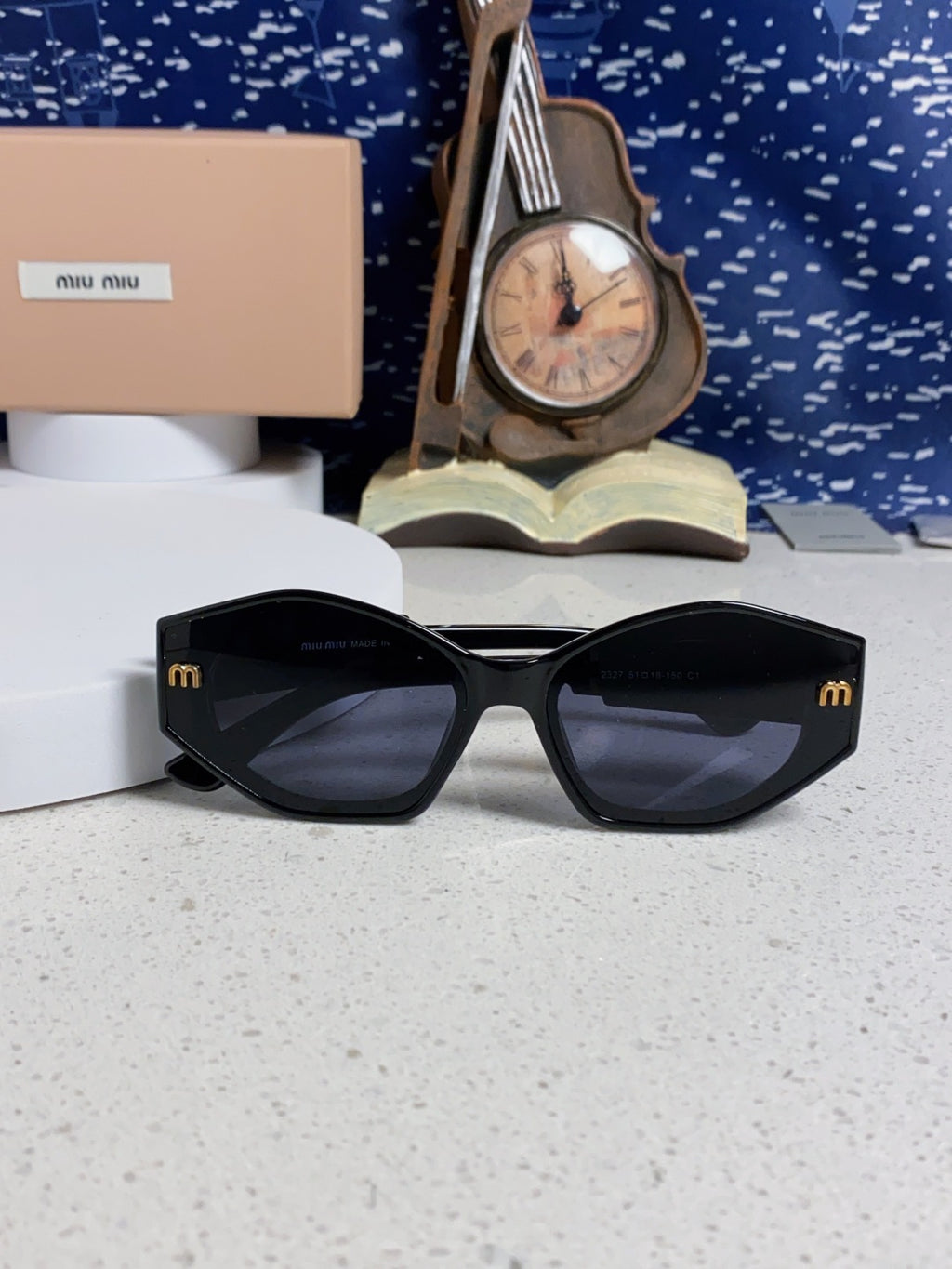 Miu Miu Cat-Eye Blue Lens Sunglasses for Women - 358690 - detail image 9