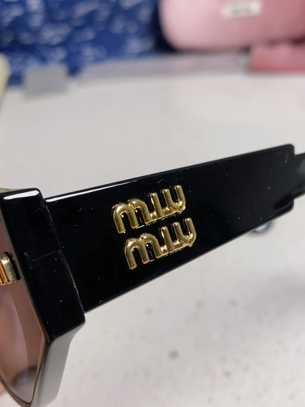Miu Miu Cat-Eye Blue Lens Sunglasses for Women - 358690 - detail image 7