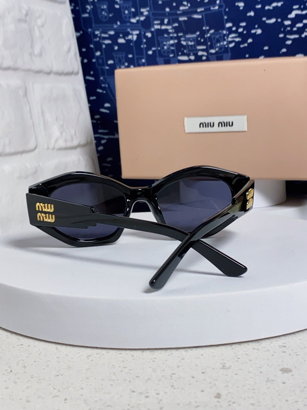 Miu Miu Cat-Eye Blue Lens Sunglasses for Women - 358690 - detail image 3