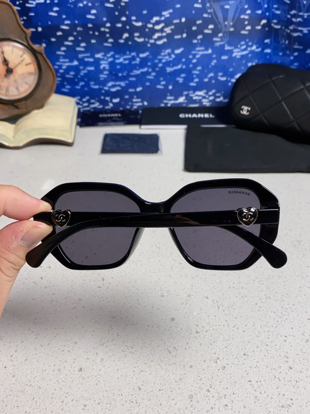 Chanel Round Gray Lens Sunglasses for Men & Women - detail image 5