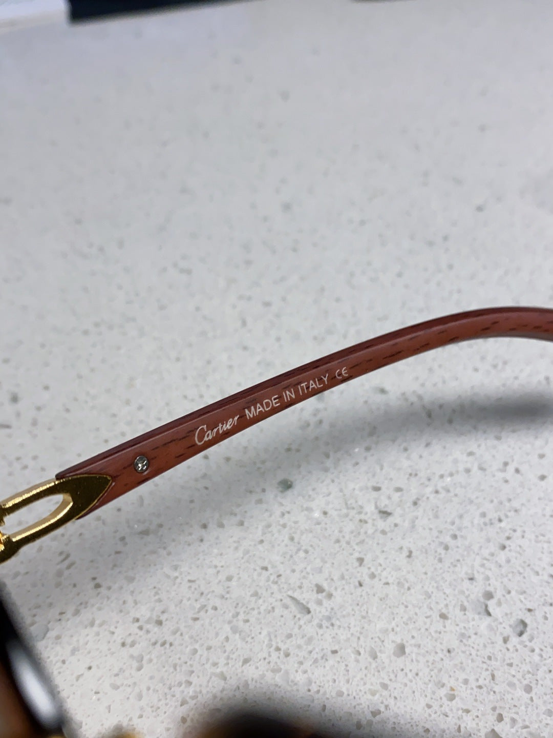 Cartier Lightweight Rimless Brown Lens Sunglasses for Men & Women - 358543 - detail image 8