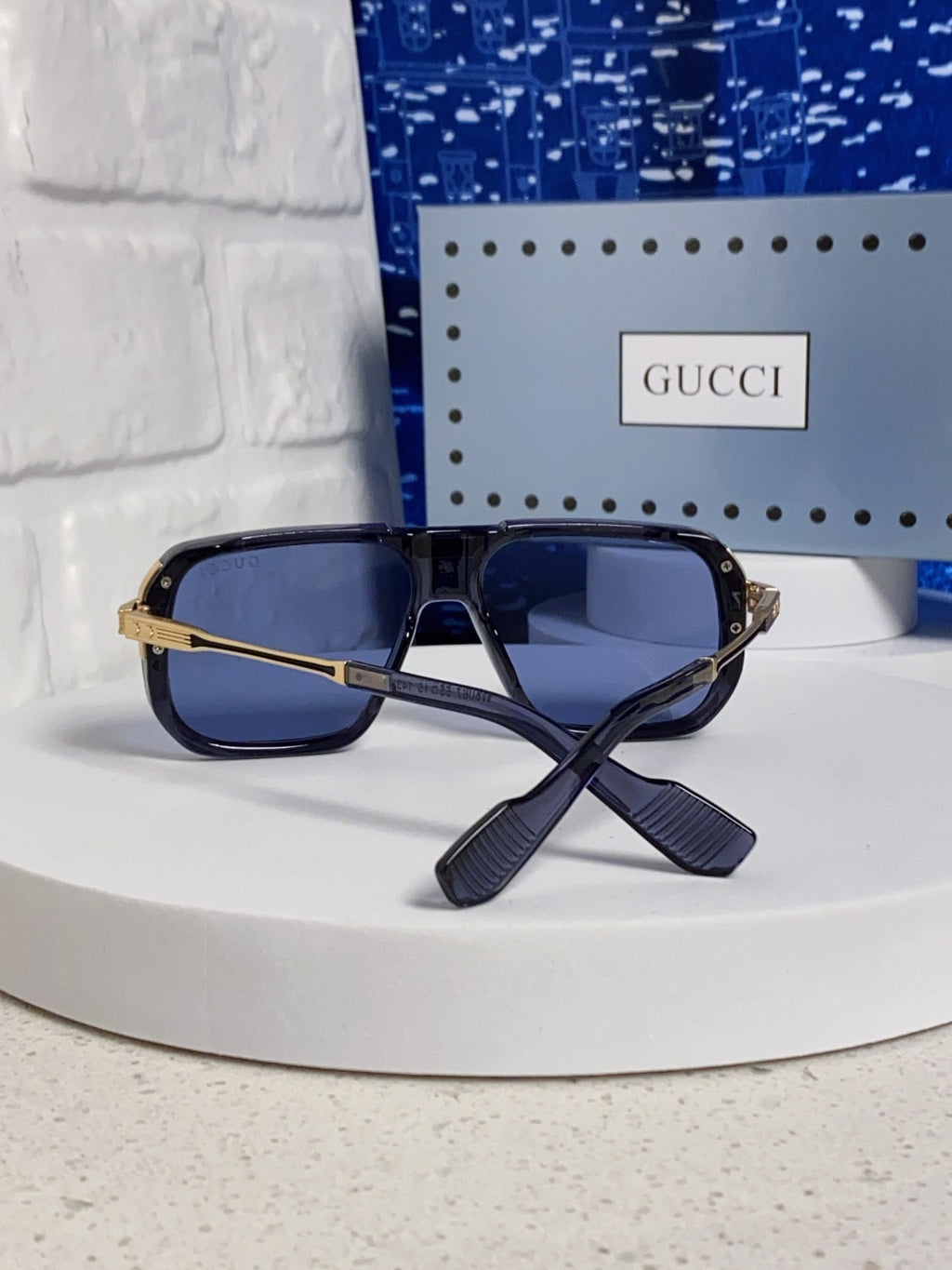 Gucci Metal Aviator Blue Lens Sunglasses for Men & Women - 357963 - detail image 3