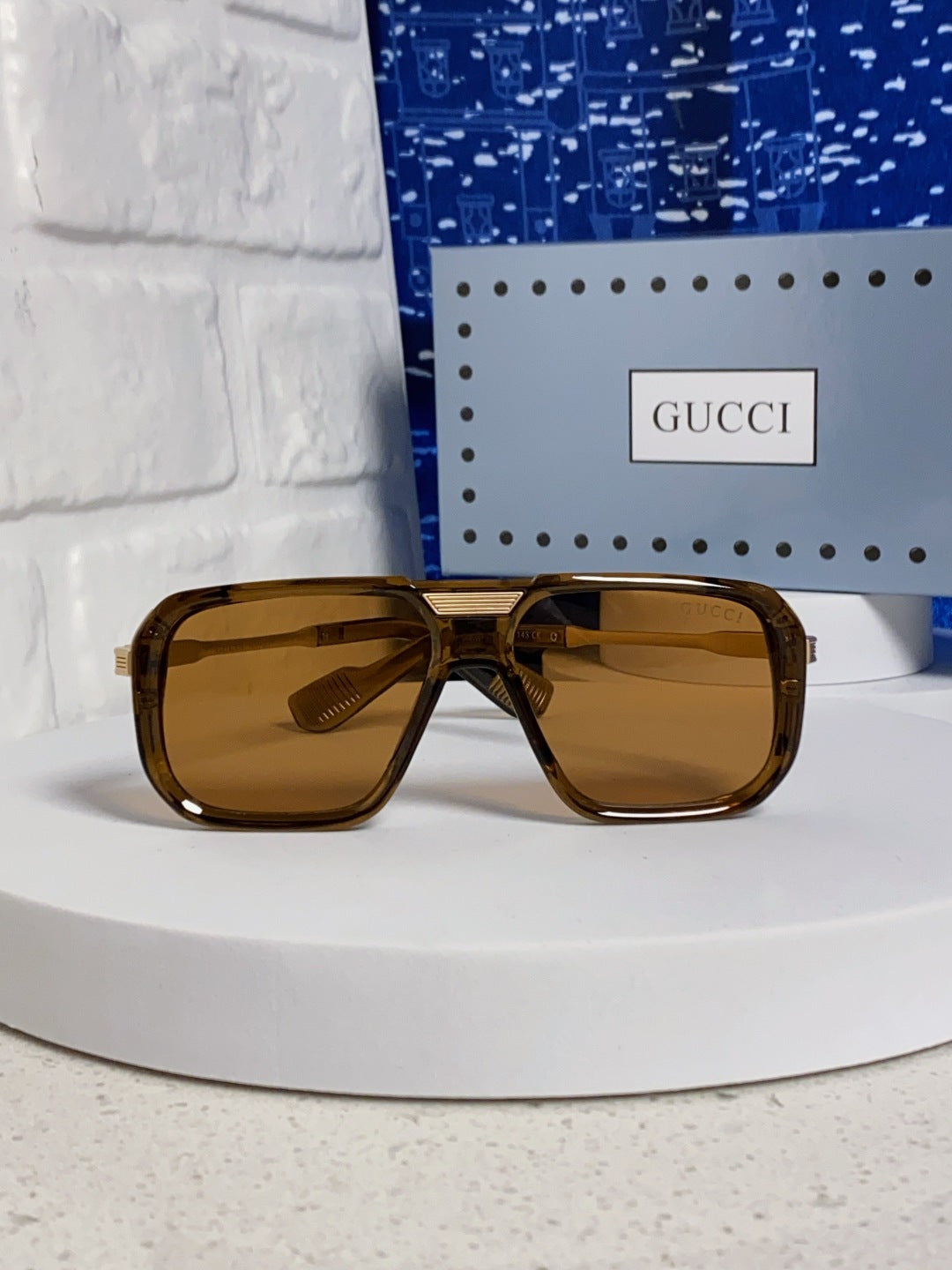 Gucci Metal Aviator Brown Lens Sunglasses for Men & Women - 357964 - detail image 2