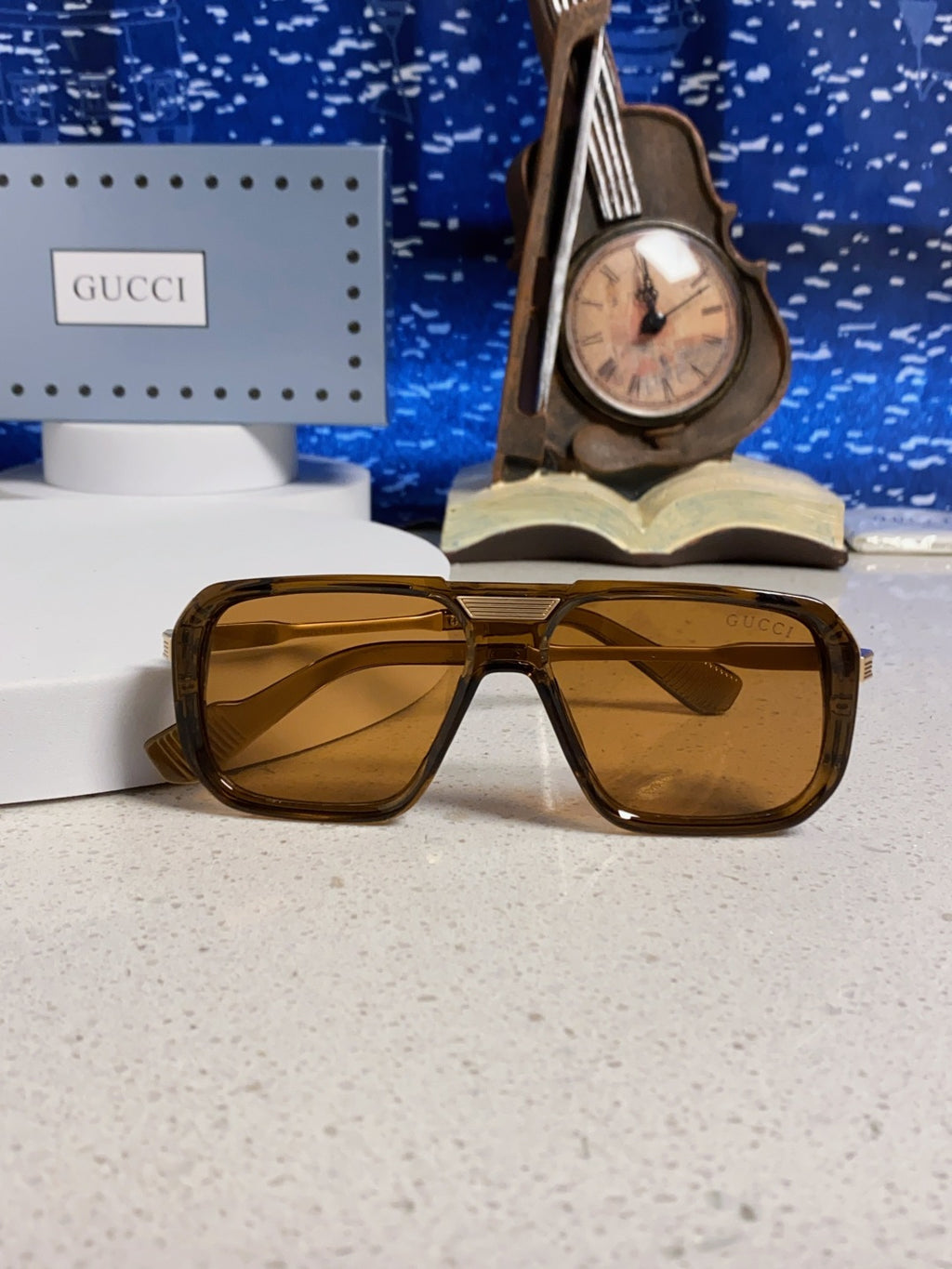 Gucci Metal Aviator Brown Lens Sunglasses for Men & Women - 357964 - detail image 9