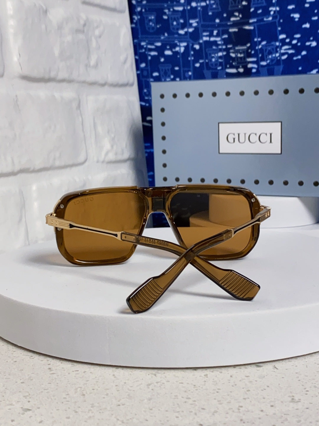 Gucci Metal Aviator Brown Lens Sunglasses for Men & Women - 357964 - detail image 3