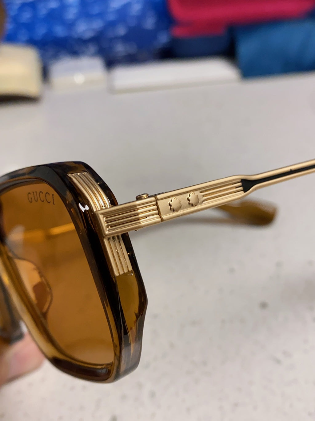 Gucci Metal Aviator Brown Lens Sunglasses for Men & Women - 357964 - detail image 7