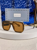 Gucci Metal Aviator Brown Lens Sunglasses for Men & Women - 357964
