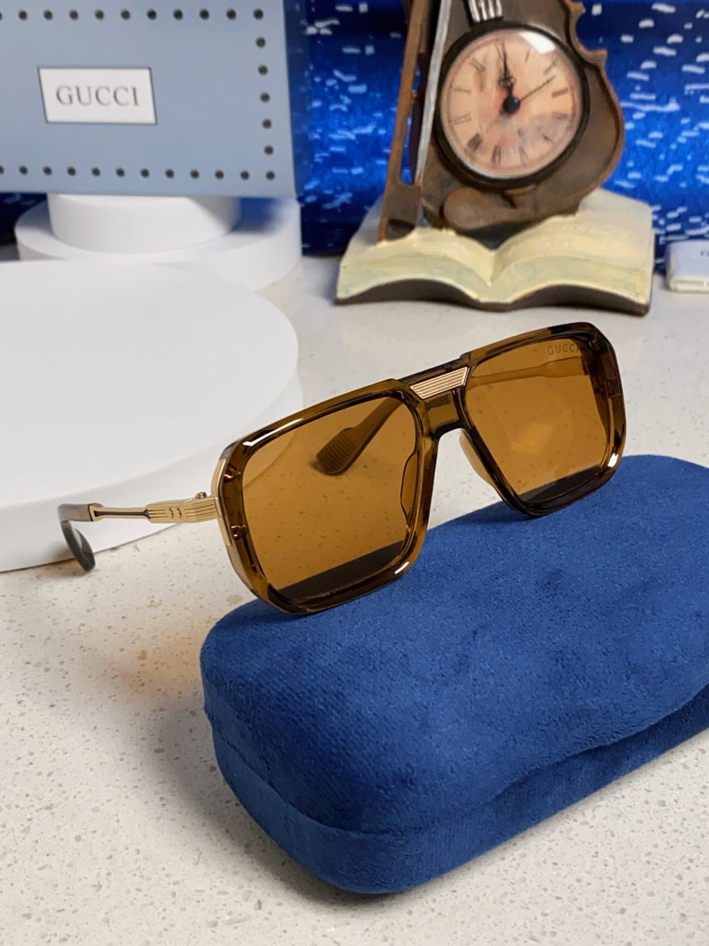 Gucci Metal Aviator Brown Lens Sunglasses for Men & Women - 357964 - detail image 10