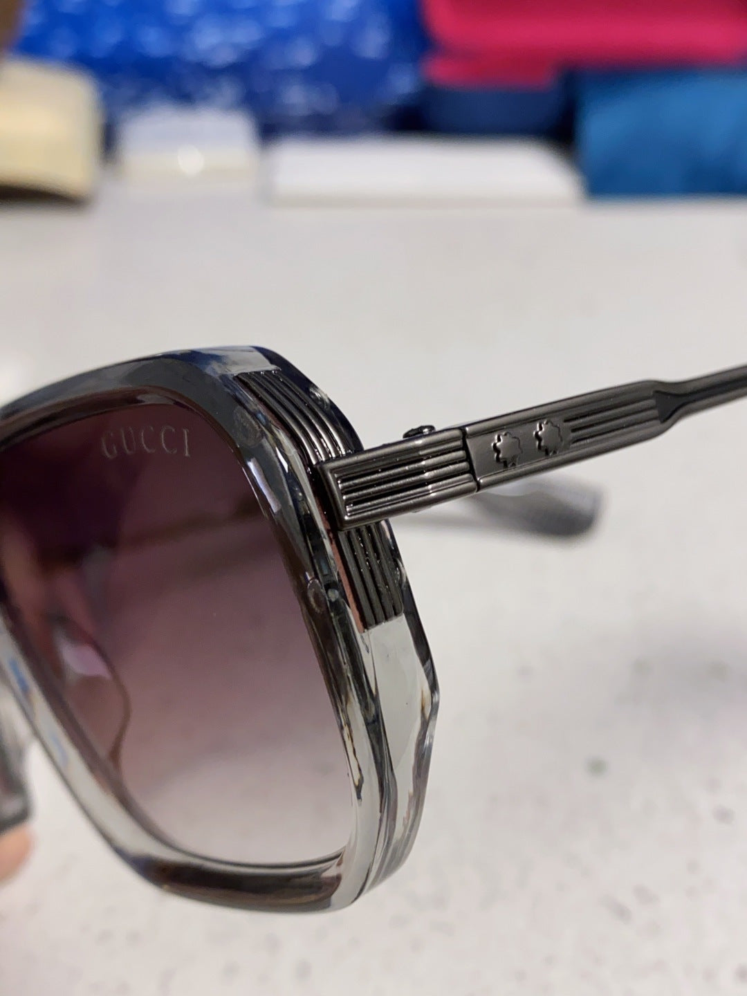 Gucci Metal Aviator Silver Lens Sunglasses for Men & Women - 357965 - detail image 7