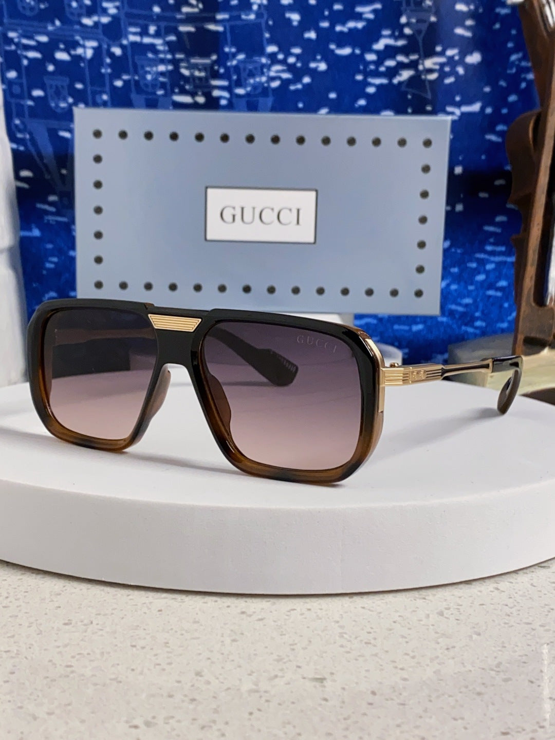 Gucci Metal Aviator Silver Lens Sunglasses for Men & Women - 357966