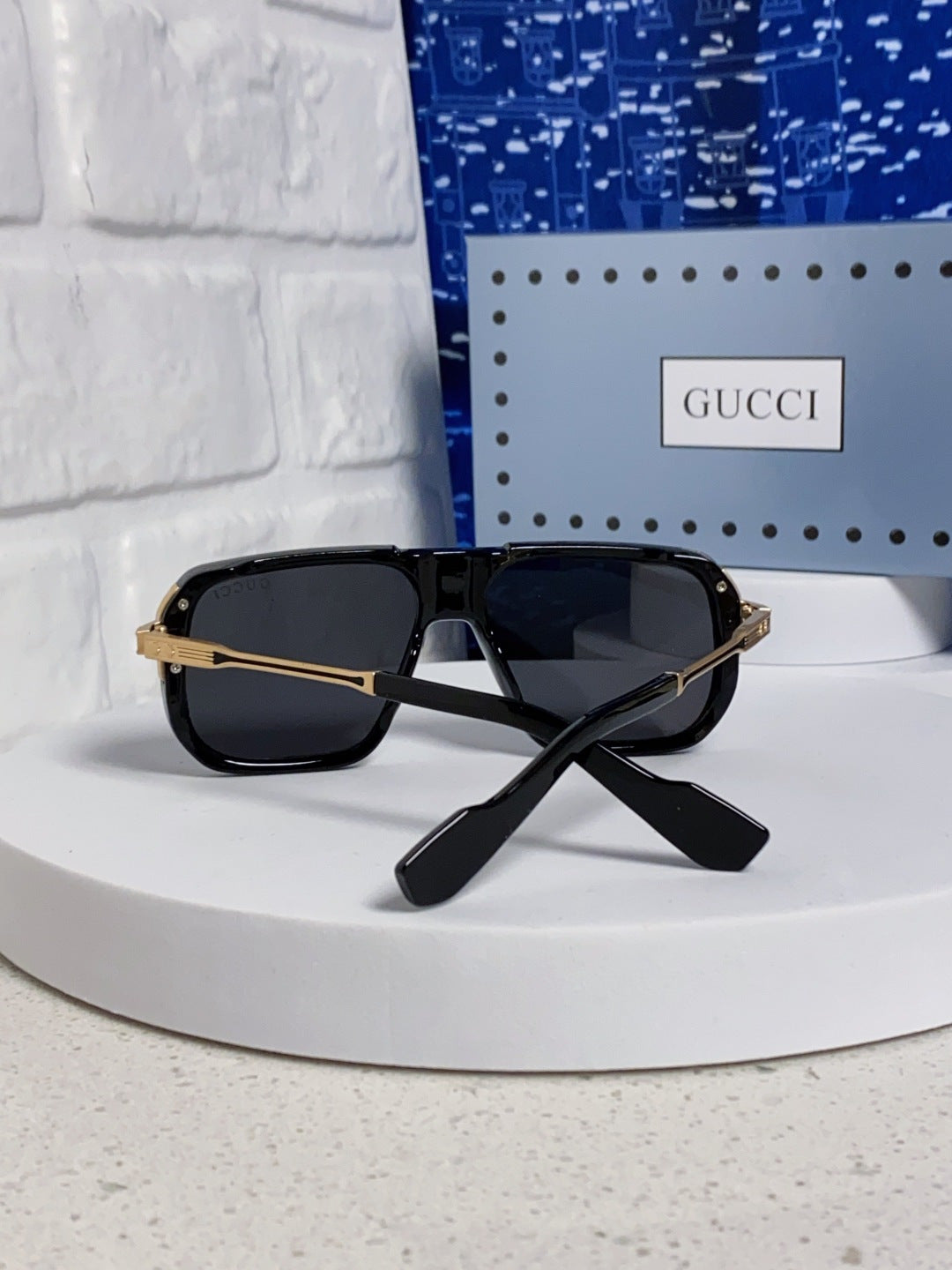Gucci Metal Aviator Black Lens Sunglasses for Men & Women - 357766 - detail image 3