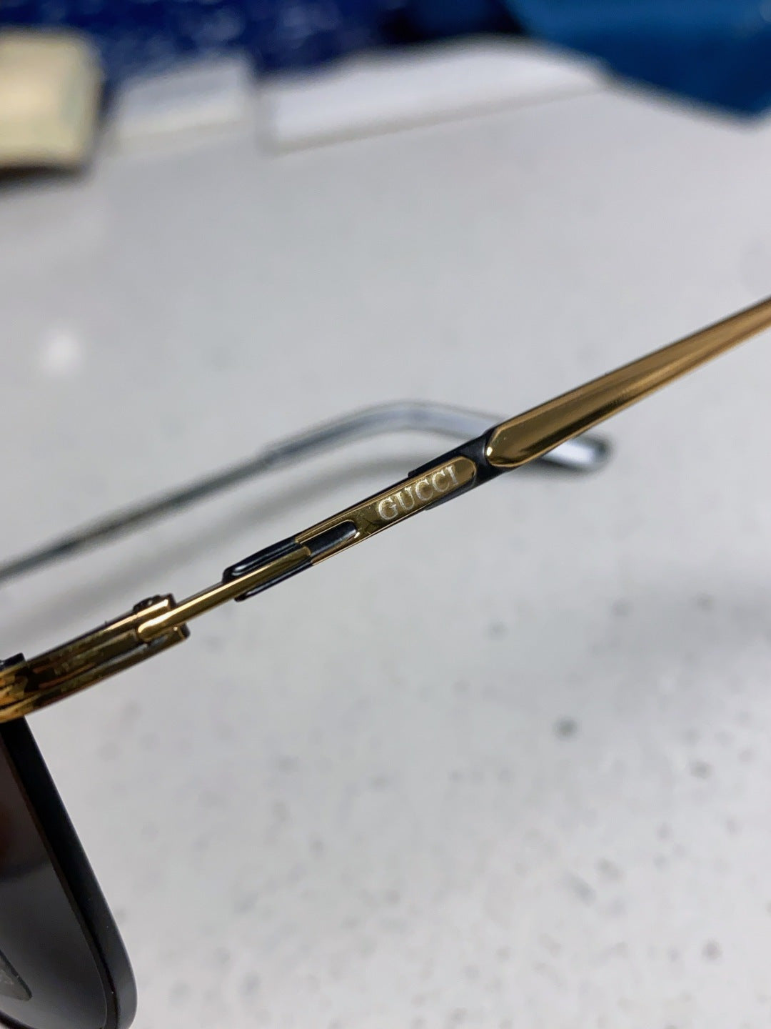 Gucci Polarized Aviator Black Lens Sunglasses for Men - detail image 7