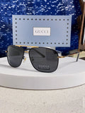 Gucci Polarized Aviator Black Lens Sunglasses for Men