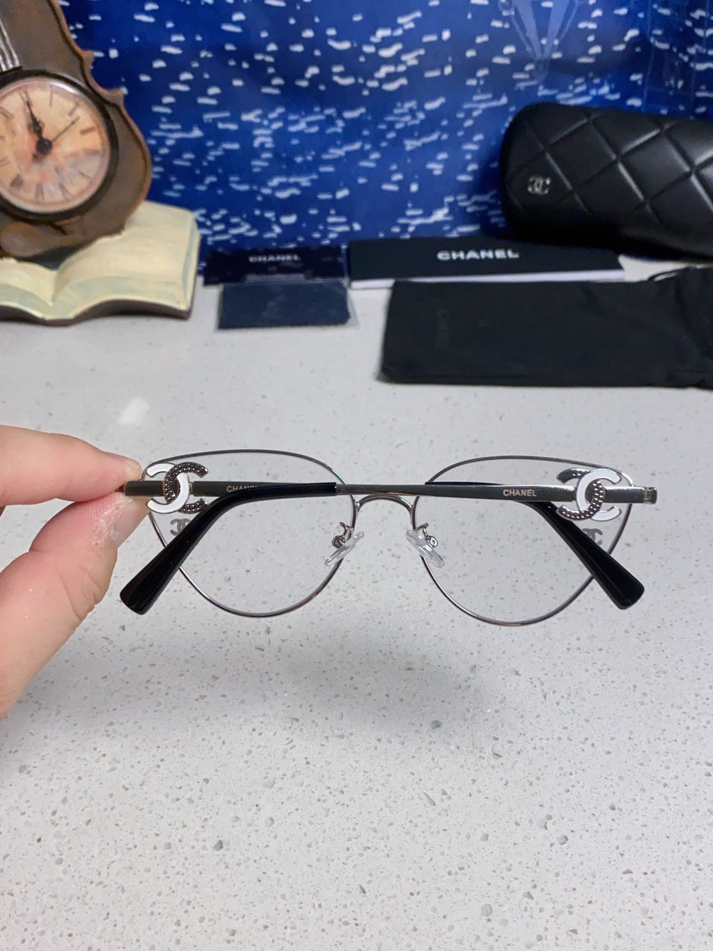 Chanel Metal Aviator Silver Lens Sunglasses for Men & Women - 132379 - detail image 5