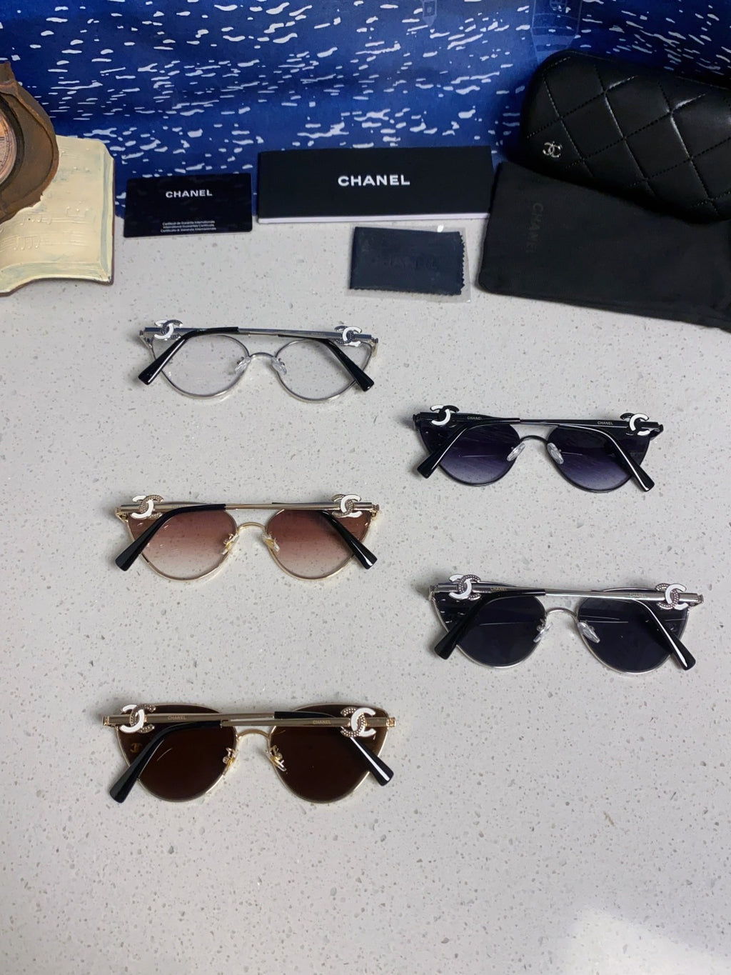 Chanel Metal Aviator Silver Lens Sunglasses for Men & Women - 132379 - detail image 10