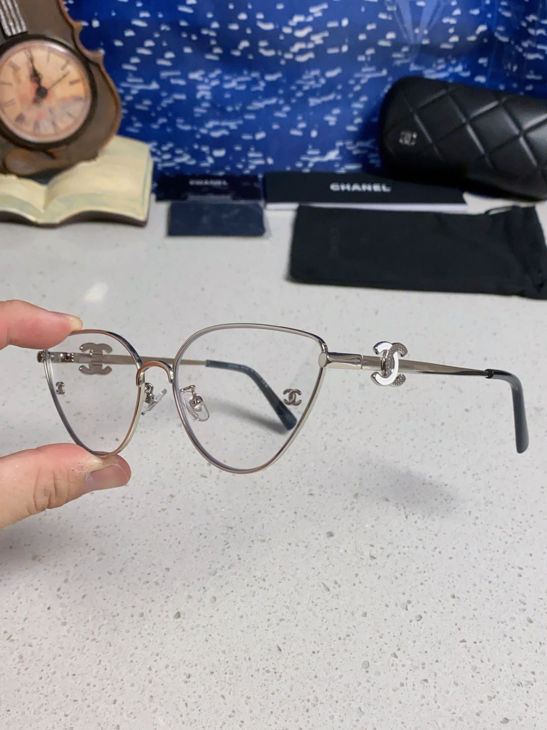 Chanel Metal Aviator Silver Lens Sunglasses for Men & Women - 132379 - detail image 6