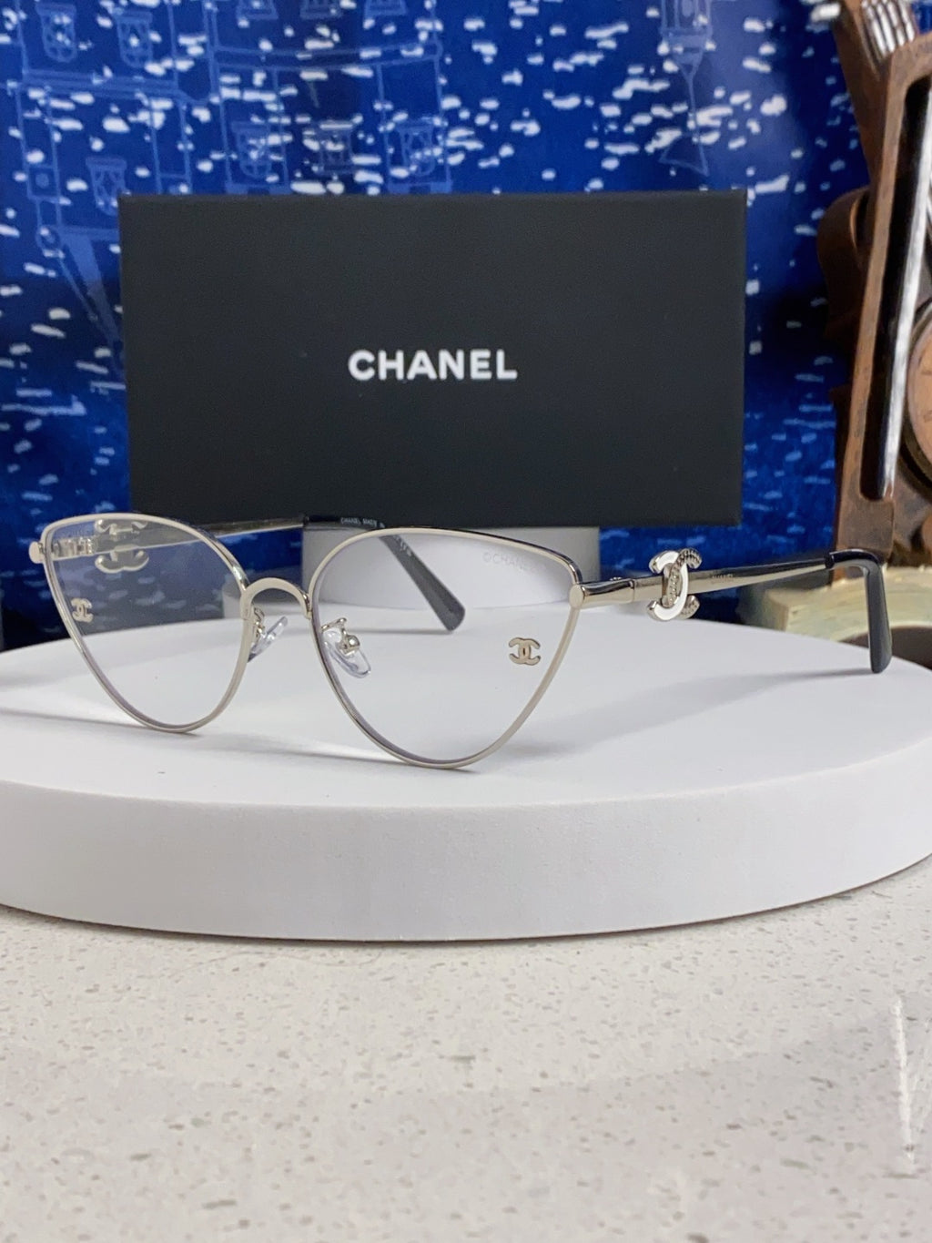Chanel Metal Aviator Silver Lens Sunglasses for Men & Women - 132379