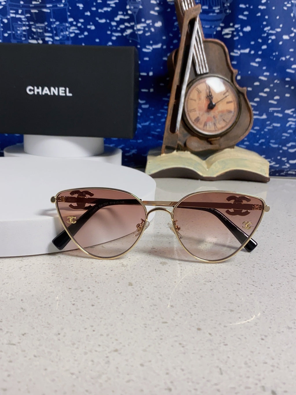 Chanel Metal Aviator Red Lens Sunglasses for Men & Women - detail image 9