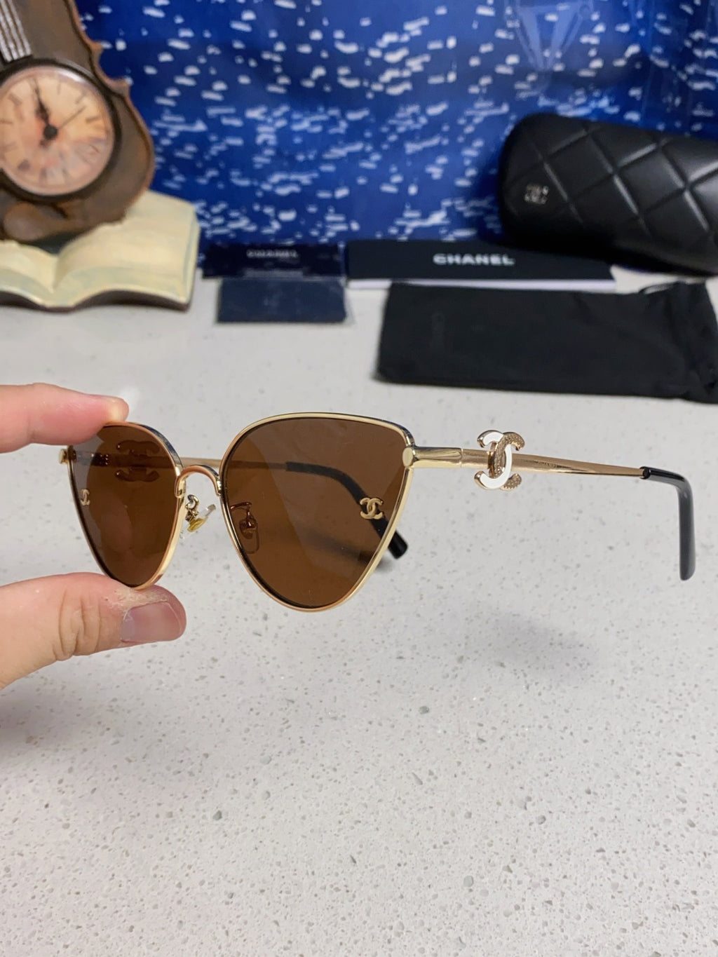 Chanel Metal Aviator Brown Lens Sunglasses for Men & Women - detail image 6