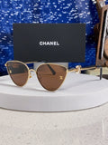 Chanel Metal Aviator Brown Lens Sunglasses for Men & Women