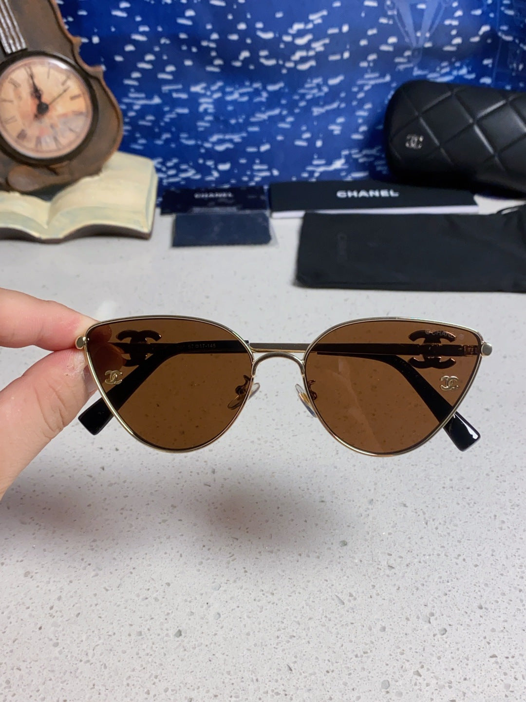 Chanel Metal Aviator Brown Lens Sunglasses for Men & Women - detail image 4