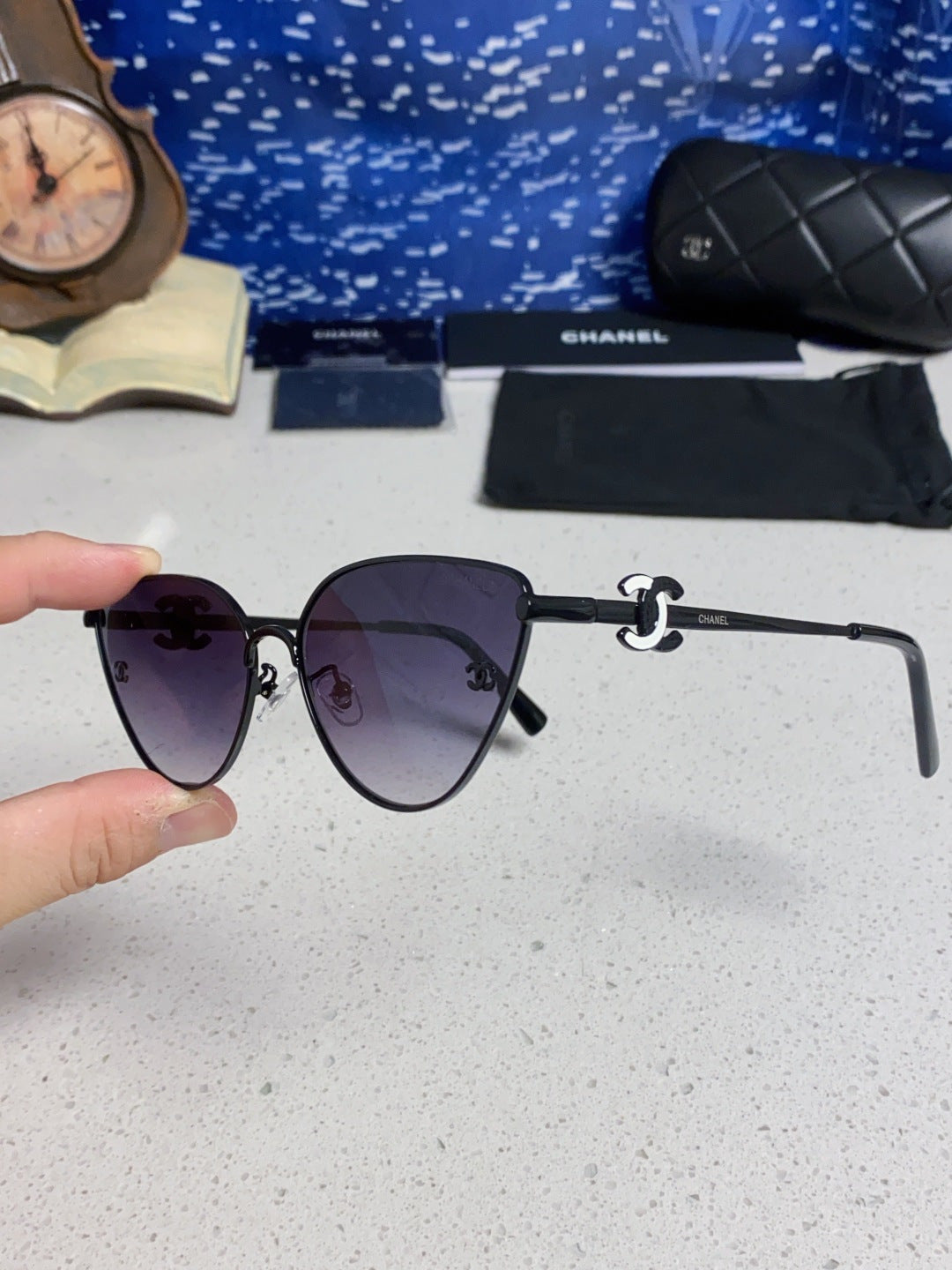 Chanel Metal Aviator Silver Lens Sunglasses for Men & Women - 132382 - detail image 6