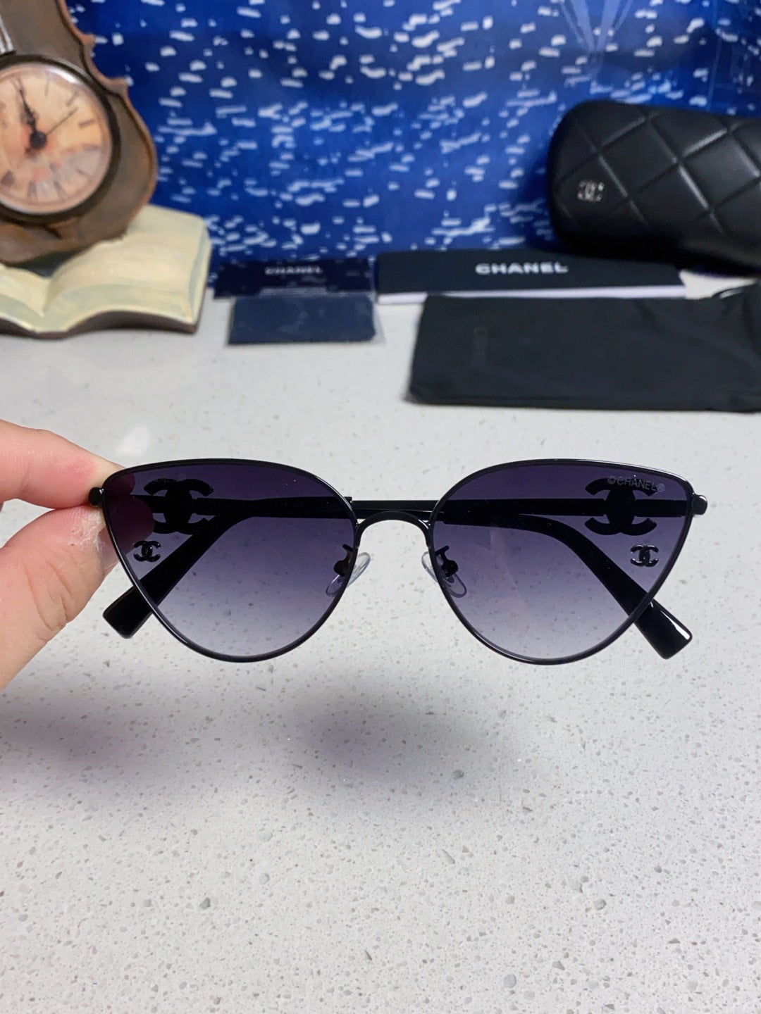 Chanel Metal Aviator Silver Lens Sunglasses for Men & Women - 132382 - detail image 4