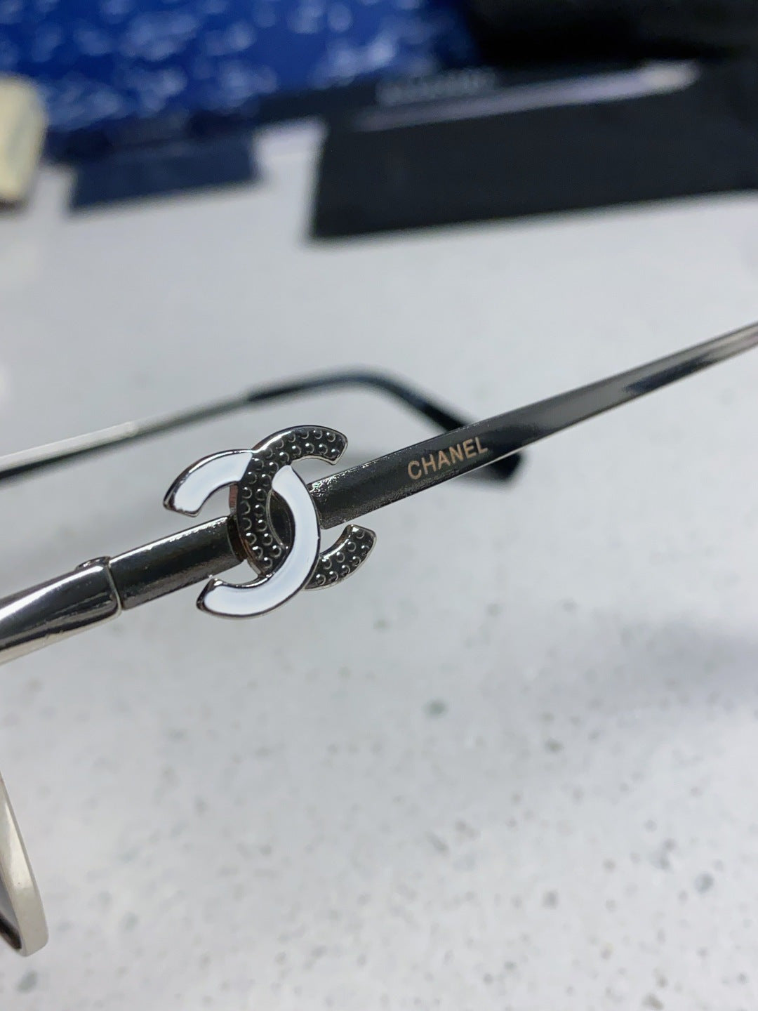 Chanel Metal Aviator Silver Lens Sunglasses for Men & Women - detail image 7