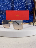 Cartier Lightweight Metal Rimless Silver Lens Sunglasses for Men & Wo - 132558