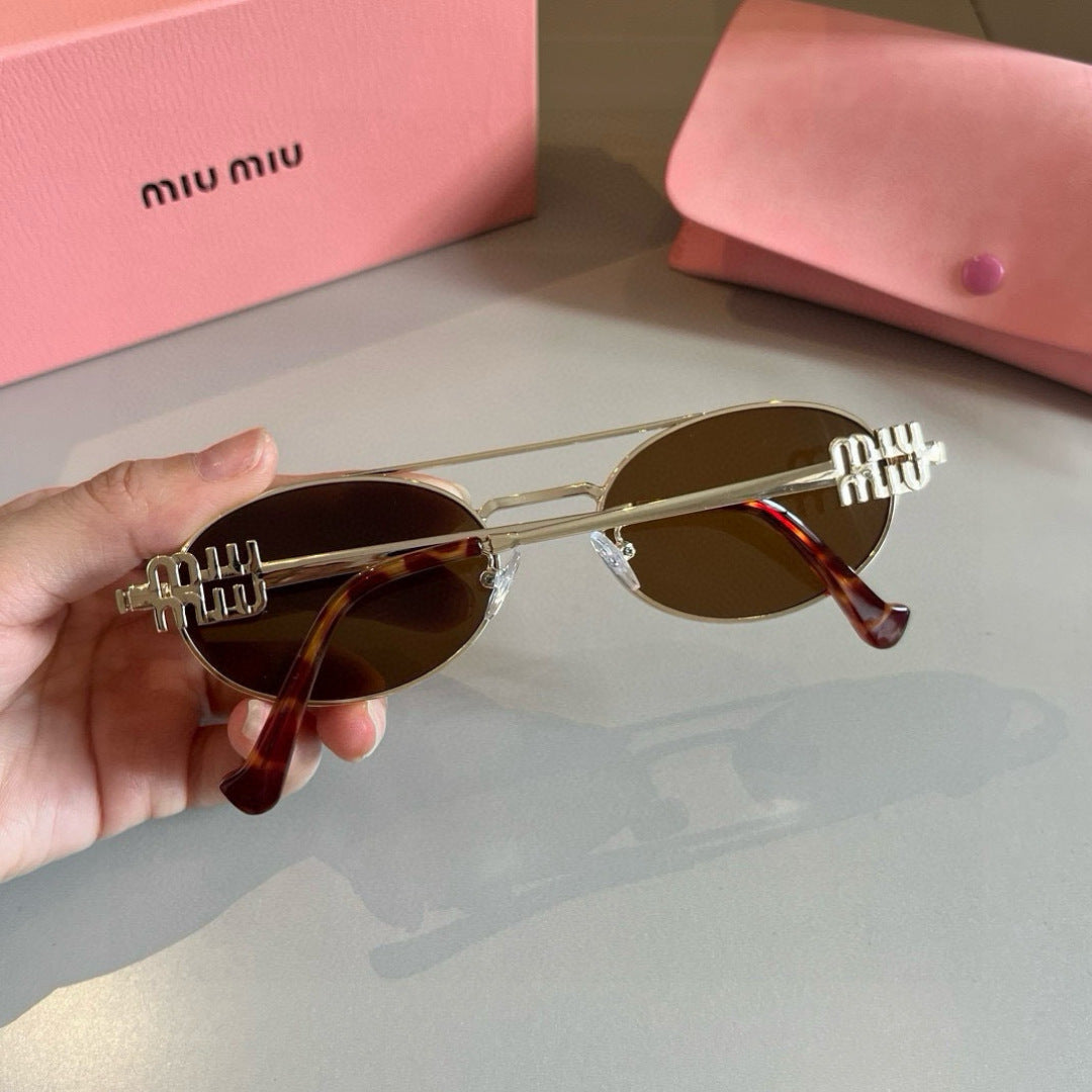 Miu Miu Metal Fashion Brown Lens Sunglasses for Men & Women - 449677 - detail image 9