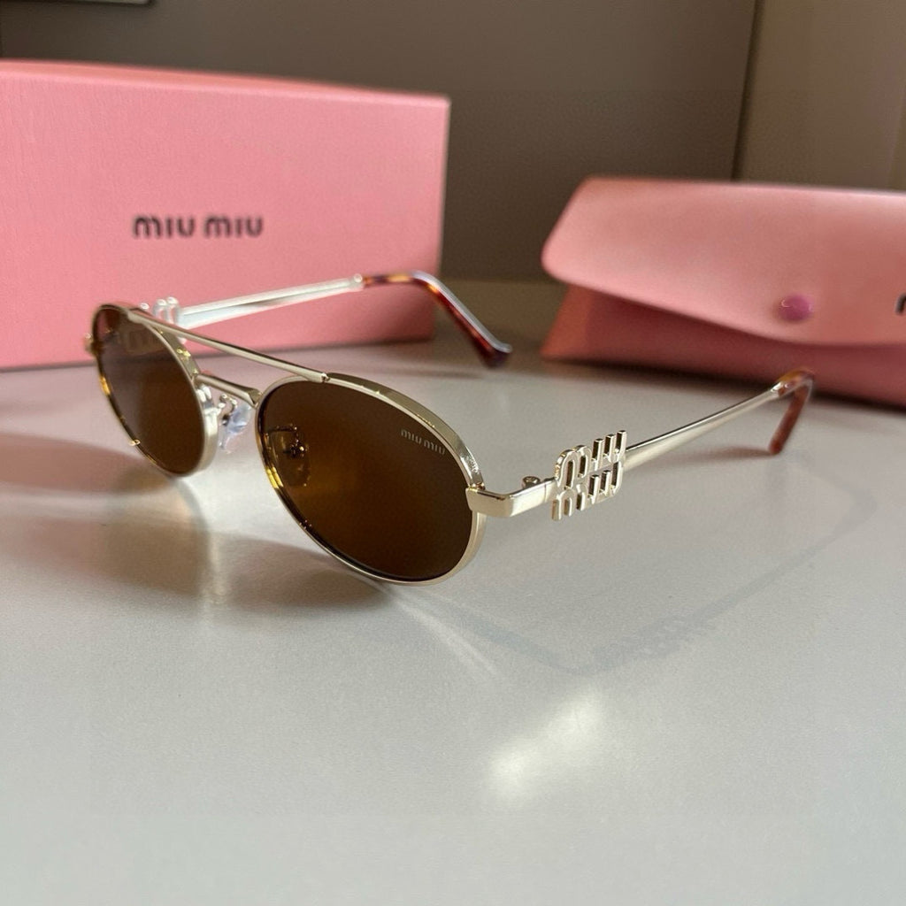 Miu Miu Metal Fashion Brown Lens Sunglasses for Men & Women - 449677 - detail image 2