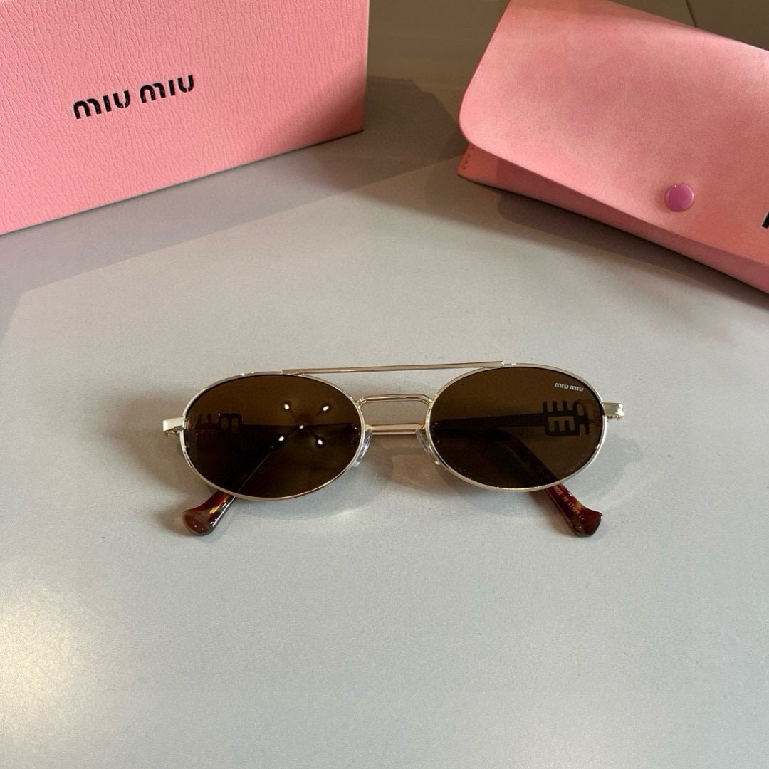 Miu Miu Metal Fashion Brown Lens Sunglasses for Men & Women - 449677 - detail image 5