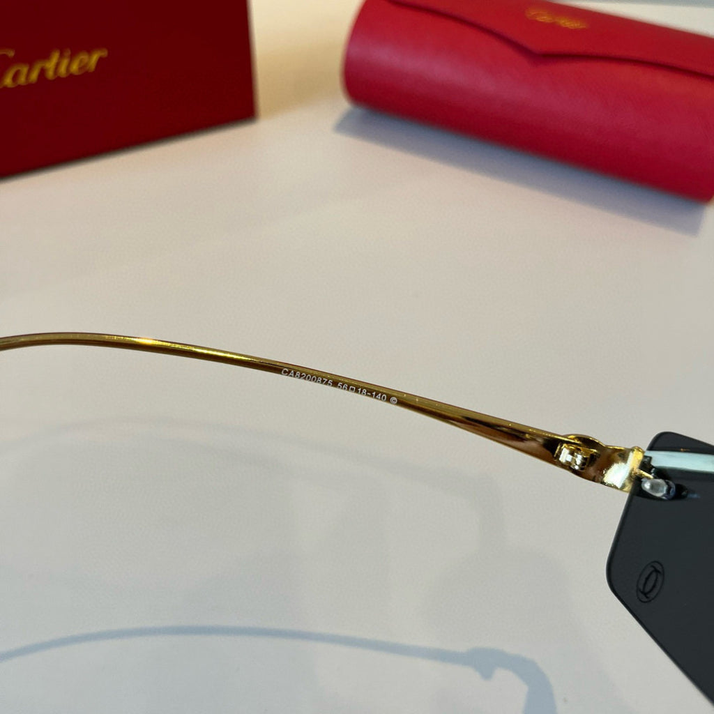 Cartier Lightweight Metal Rimless Silver Lens Sunglasses for Men & Wo - 449463 - detail image 9