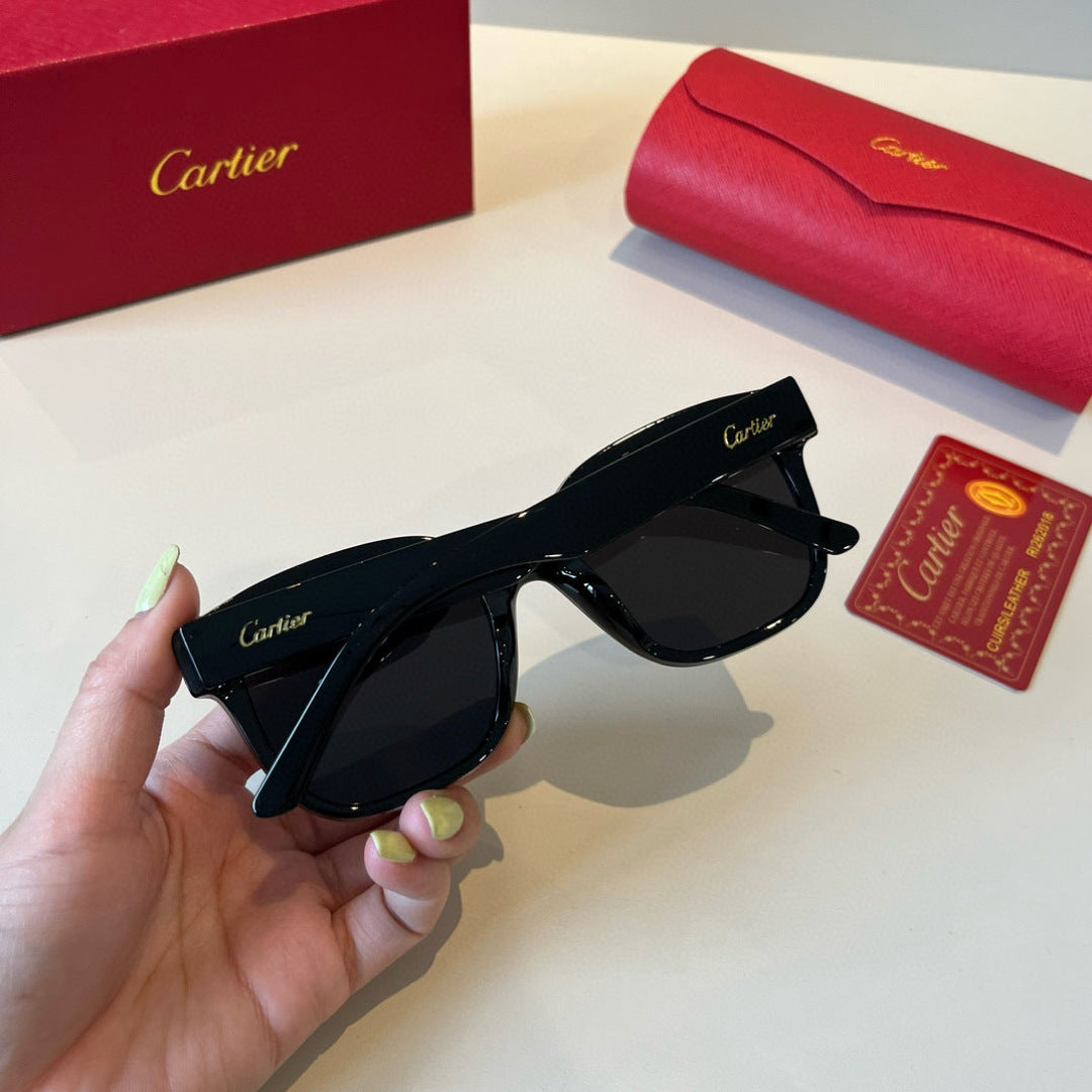 Cartier Lightweight Metal Rimless Black Lens Sunglasses for Men & Wom - 372247 - detail image 8