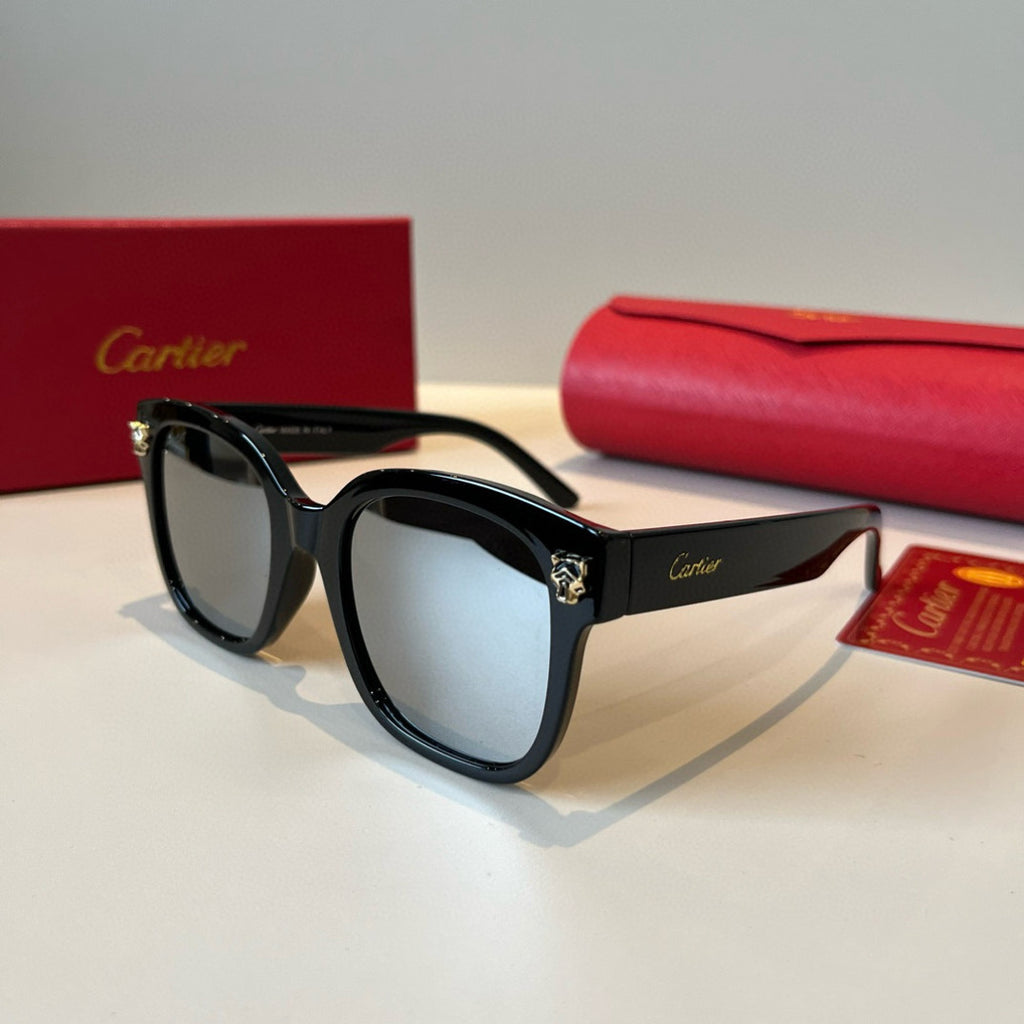 Cartier Lightweight Metal Rimless Black Lens Sunglasses for Men & Wom - 372247 - detail image 3
