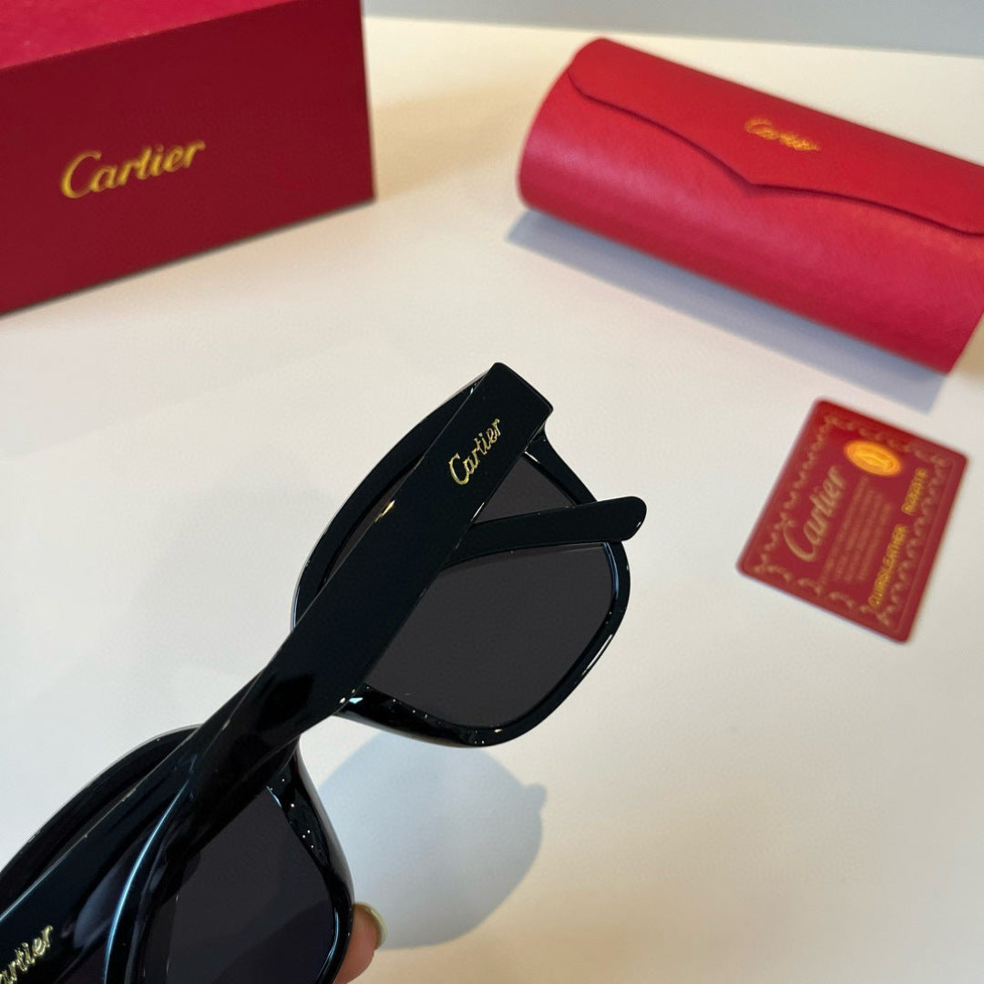 Cartier Lightweight Metal Rimless Black Lens Sunglasses for Men & Wom - 372247 - detail image 7