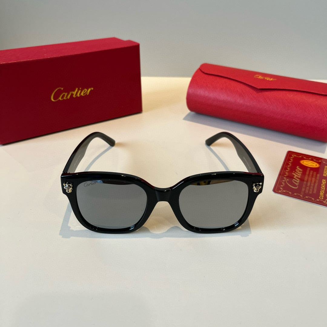 Cartier Lightweight Metal Rimless Black Lens Sunglasses for Men & Wom - 372247 - detail image 2