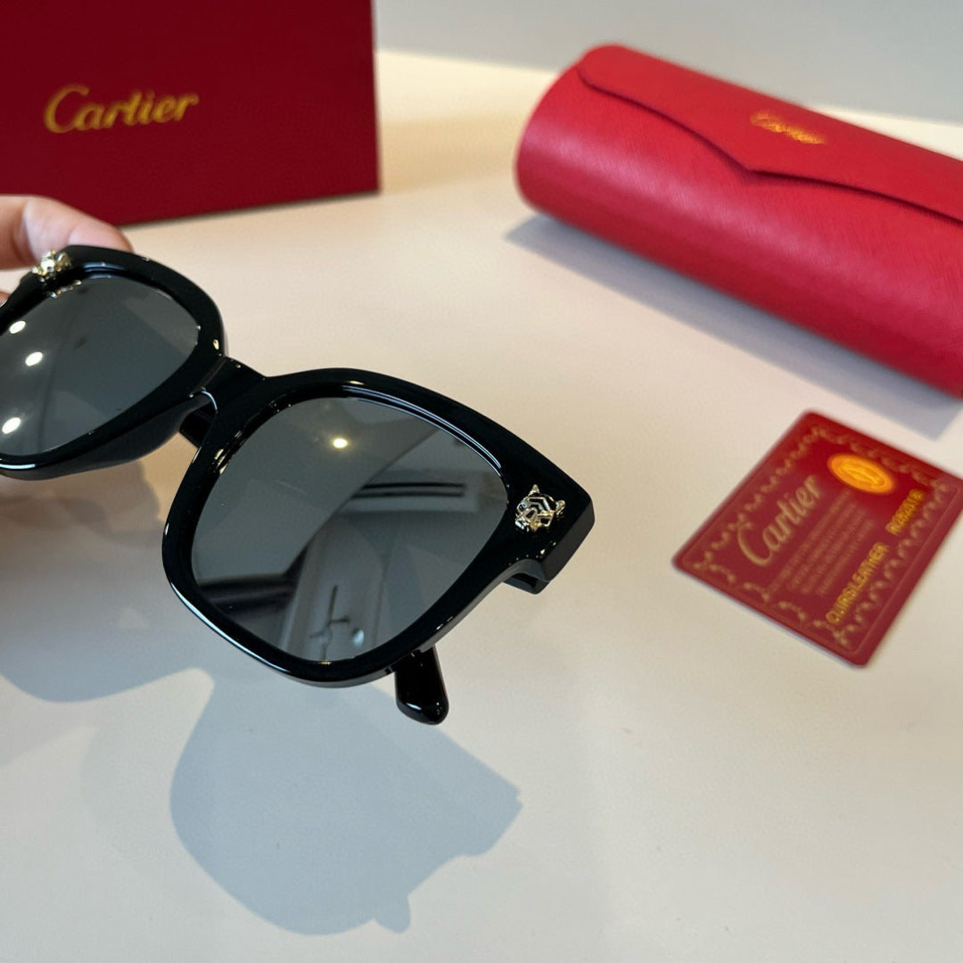 Cartier Lightweight Metal Rimless Black Lens Sunglasses for Men & Wom - 372247 - detail image 6