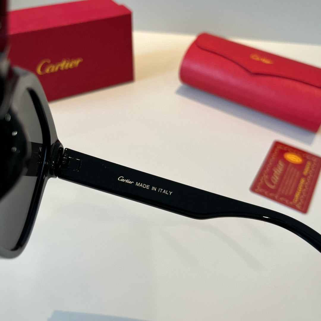 Cartier Lightweight Metal Rimless Black Lens Sunglasses for Men & Wom - 372247 - detail image 9