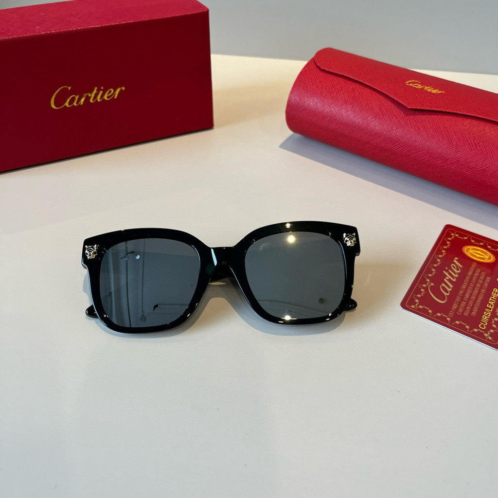 Cartier Lightweight Metal Rimless Black Lens Sunglasses for Men & Wom - 372247 - detail image 4