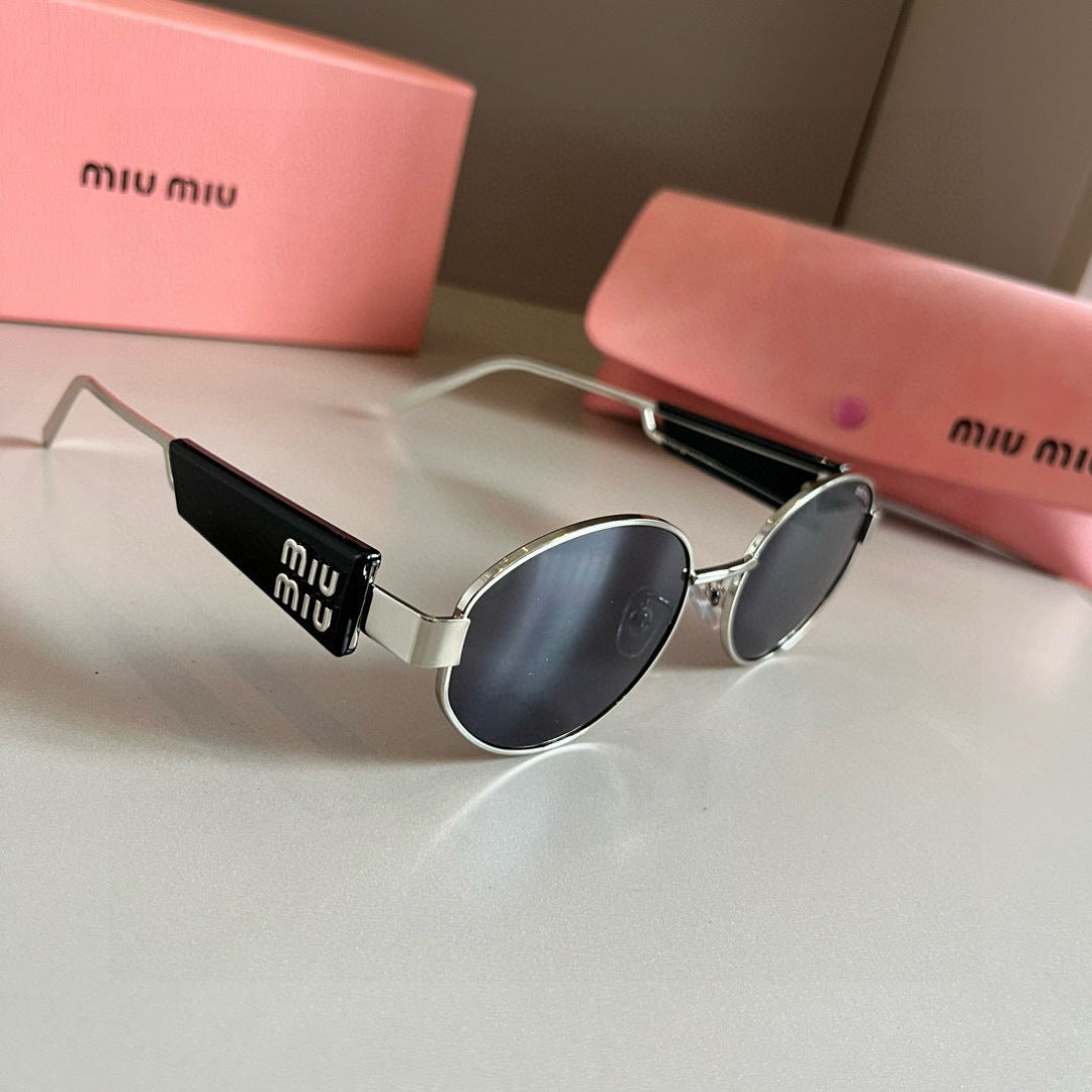 Miu Miu Square Silver Lens Sunglasses for Men & Women - 382975