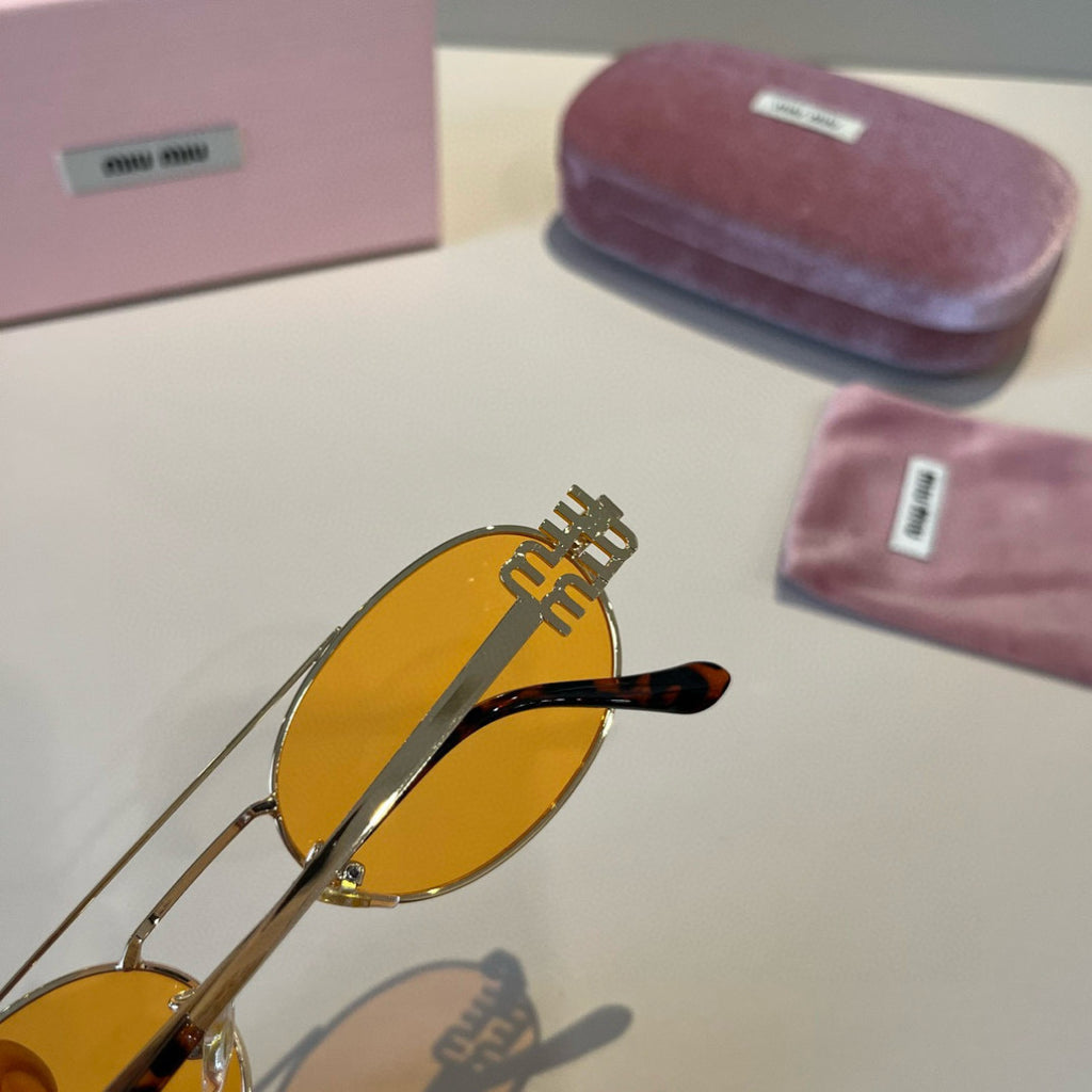 Miu Miu Metal Fashion Orange Lens Sunglasses for Men & Women - 382976 - detail image 7