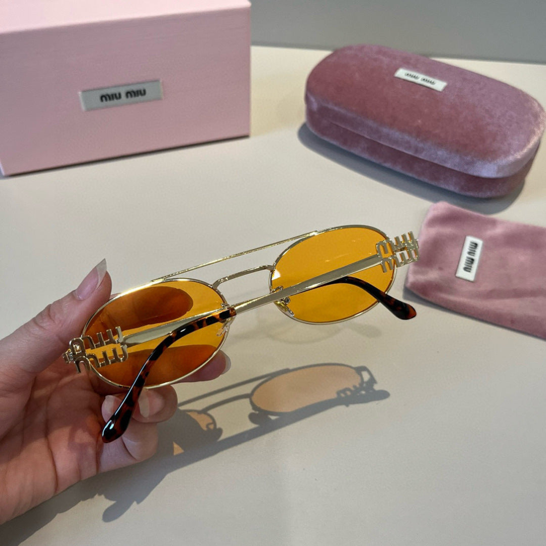 Miu Miu Metal Fashion Orange Lens Sunglasses for Men & Women - 382976 - detail image 6